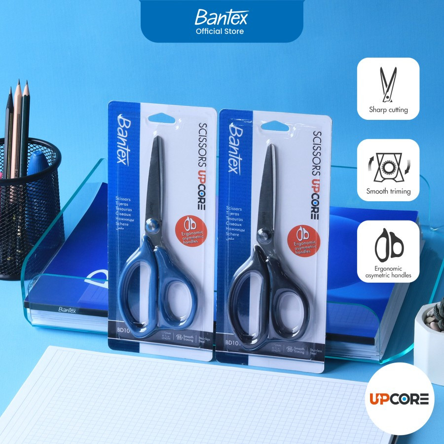

Bantex Gunting Serbaguna / Office Scissor Pegangan Ergonomis Pisau Baja Tahan Karat Ukuran 170 mm # BD1010