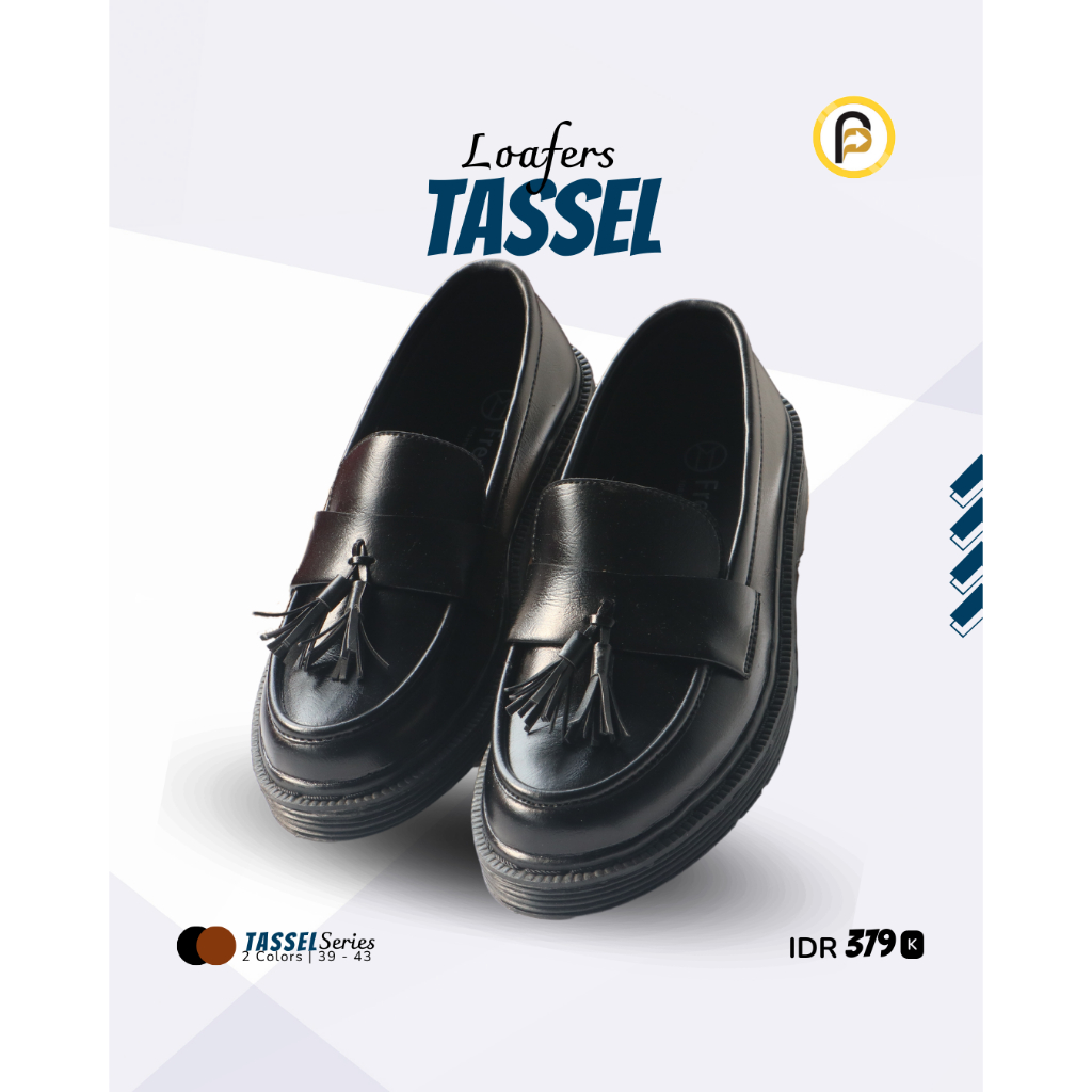 Free P sepatu pria loafers tassel