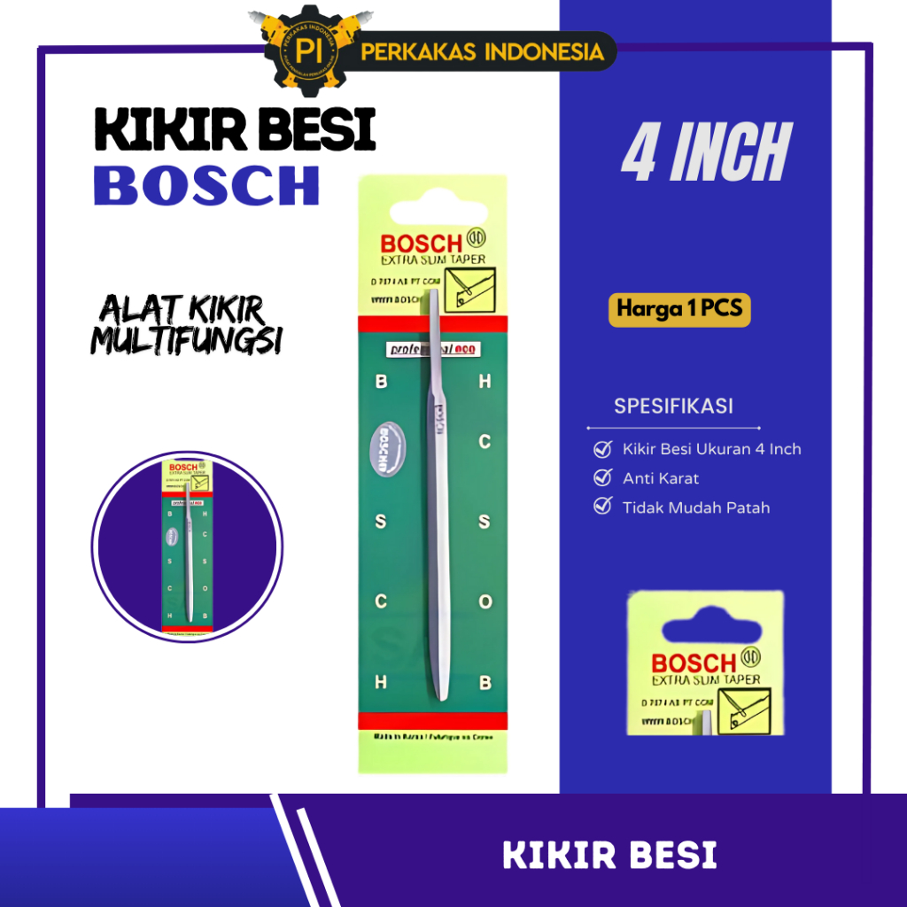 

Kikir Besi File BOSCH Kikir Serbaguna Alat Asah Pisau Gergaji Potong Pengikir Pengasah Mata Geraji Asahan Multifungsi