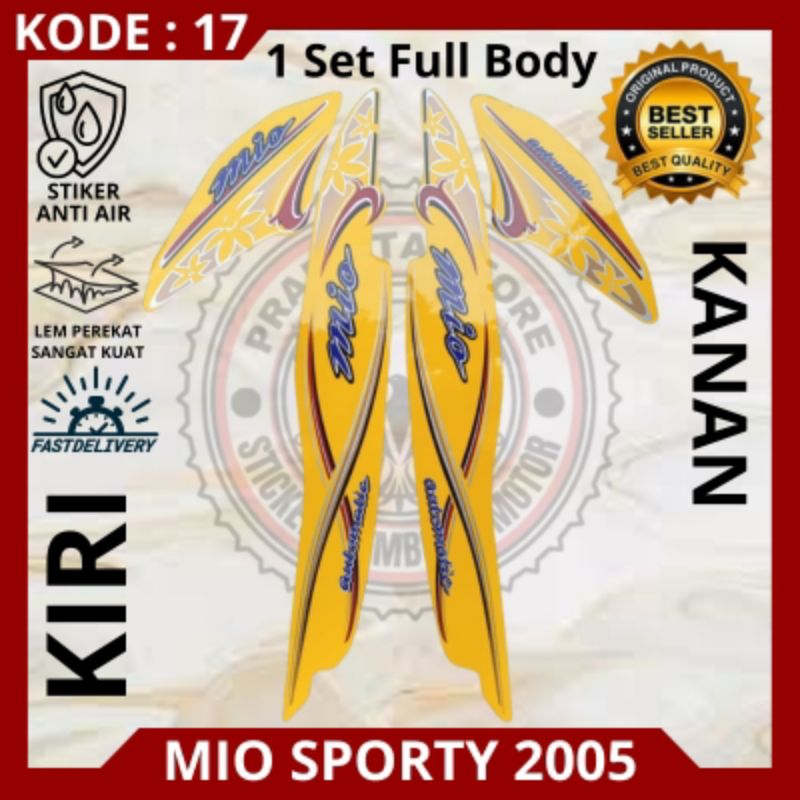 Stiker/striping motor Mio sporty 2005/stiker motor Mio tahun 2005/stiker motor Mio 2005 sporty warna