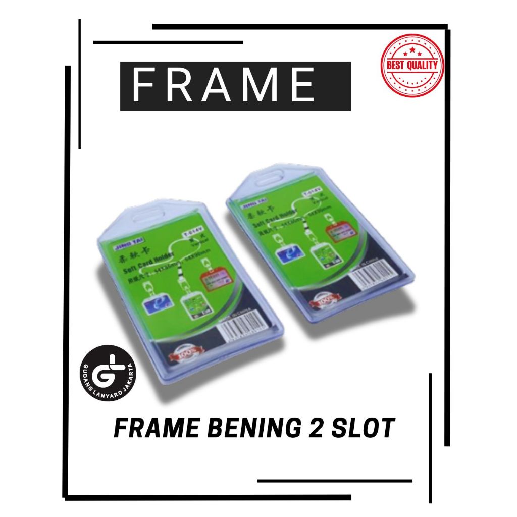 

CASING ELASTIS 2 MUKA / Frame elastis idcard 2kartu / casing idcard / card holder elastis