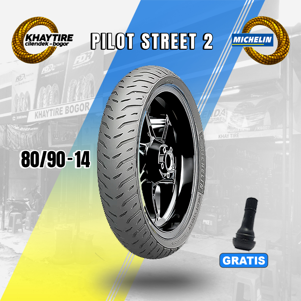 Ban Motor Matic MICHELIN PILOT STREET 2 80/90 Ring 14 Tubelesss
