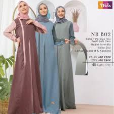 GAMIS NIBRAS I NB B02 LIGHT BLUE & DARK PINK