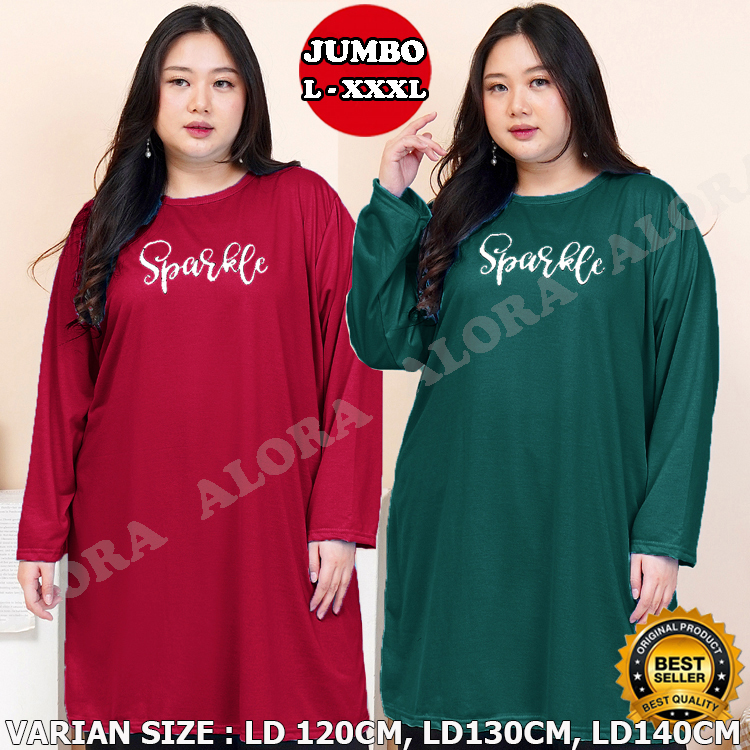 TUNIK JUMBO WANITA LD 120 - 130 - 140 TUNIK KAOS BIG SIZE XXL-XXXL