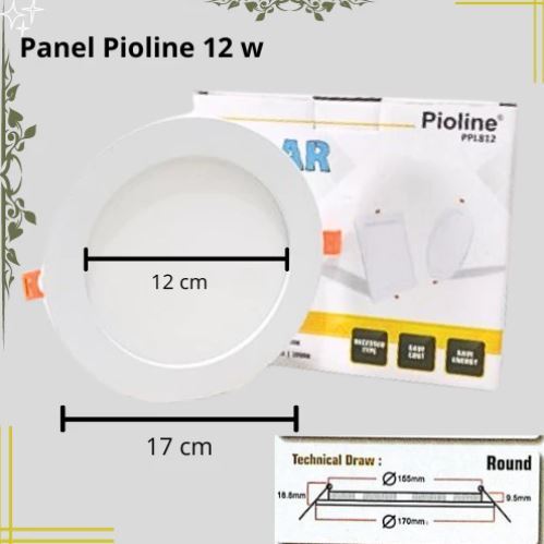 Lampu Downlight LED Pioline 12W Bulat Slim 12Watt 12 Watt LED Panel Downlight Round 6 Inchi INBOW