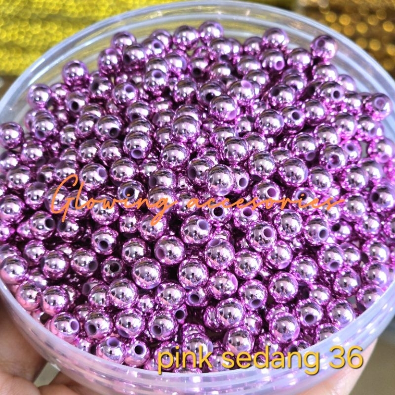 (PON 450gram) Mutiara metalik jepang 4mm MUTIARA JEPANG
