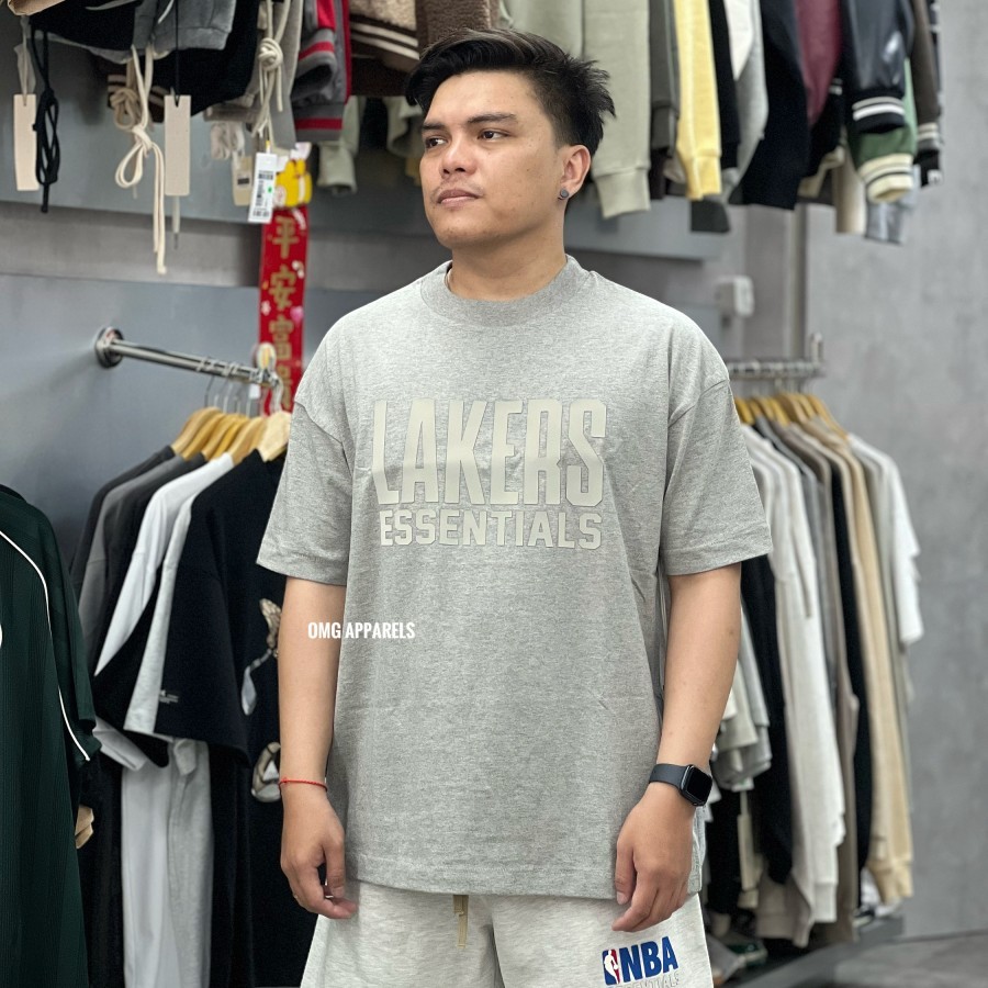 Fear of God Essentials NBA Lakers Grey Tee