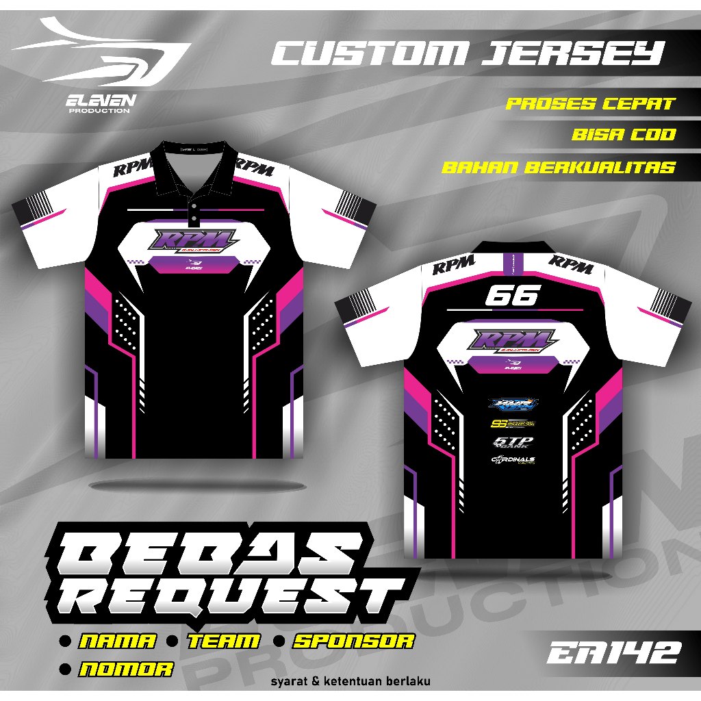 JERSEY RACING polo baju balap racing custom full printing jersey balap jersey bisa ubah nama nomor j
