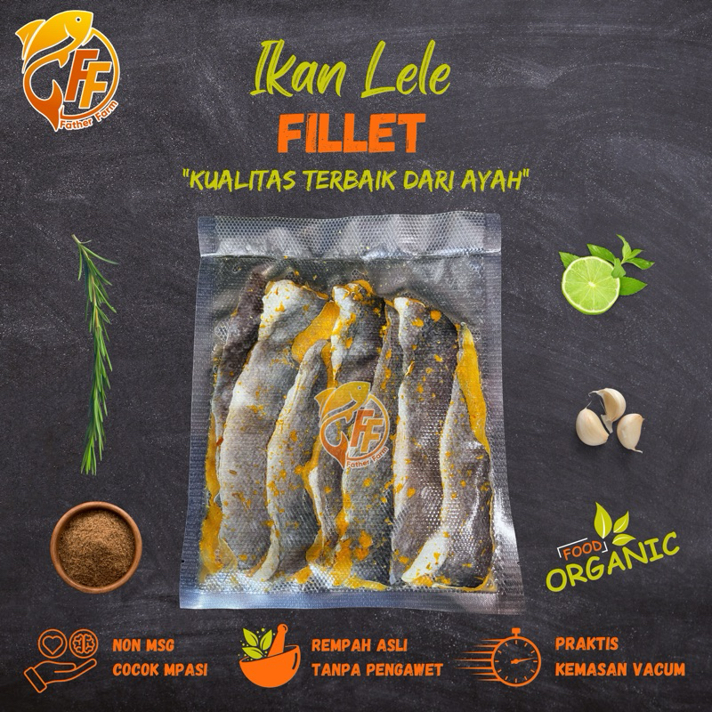 

Lele Fillet Organic Boneless (Tanpa Duri) Polos/Bumbu NON MSG