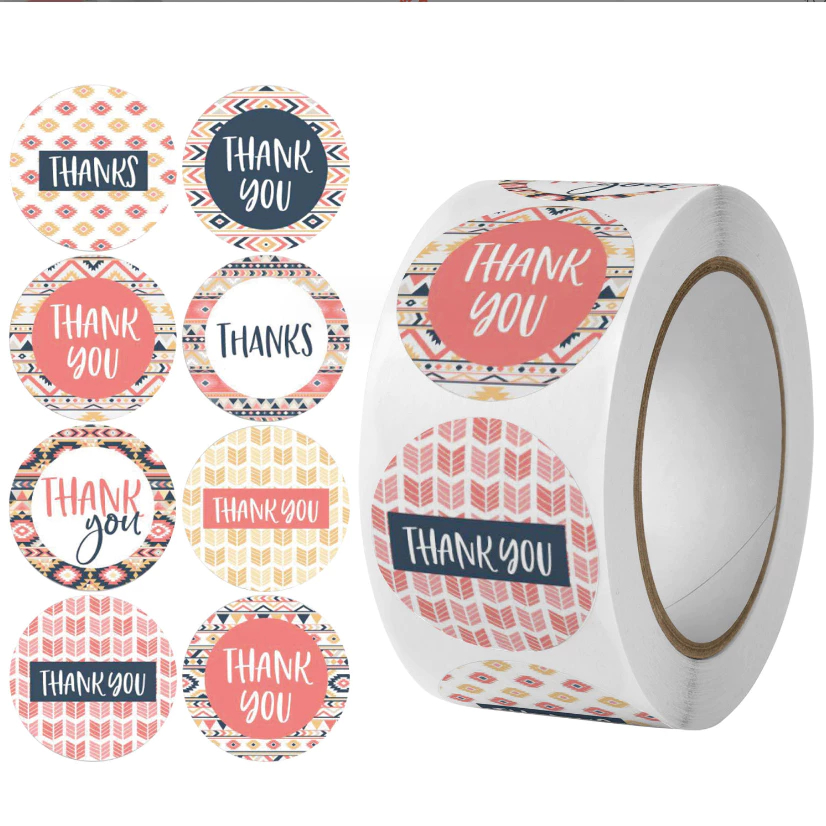 

ISI 500Pcs per Roll Stiker H455 Stiker Label Thank You For Your Order