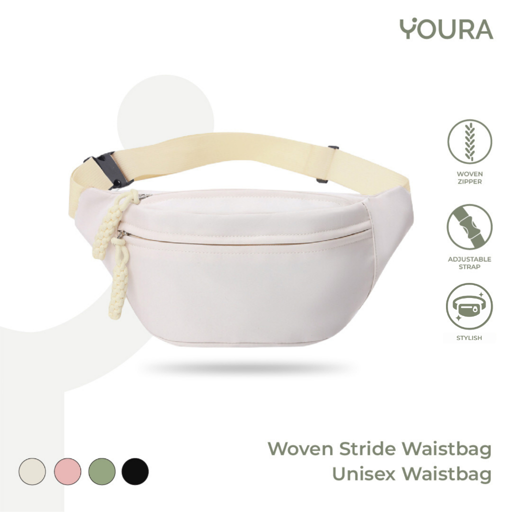 YOURA - Tas Pinggang Unisex Pria Wanita / Waist Bag Unisex / Tas Pinggang Waterproof Korea Import