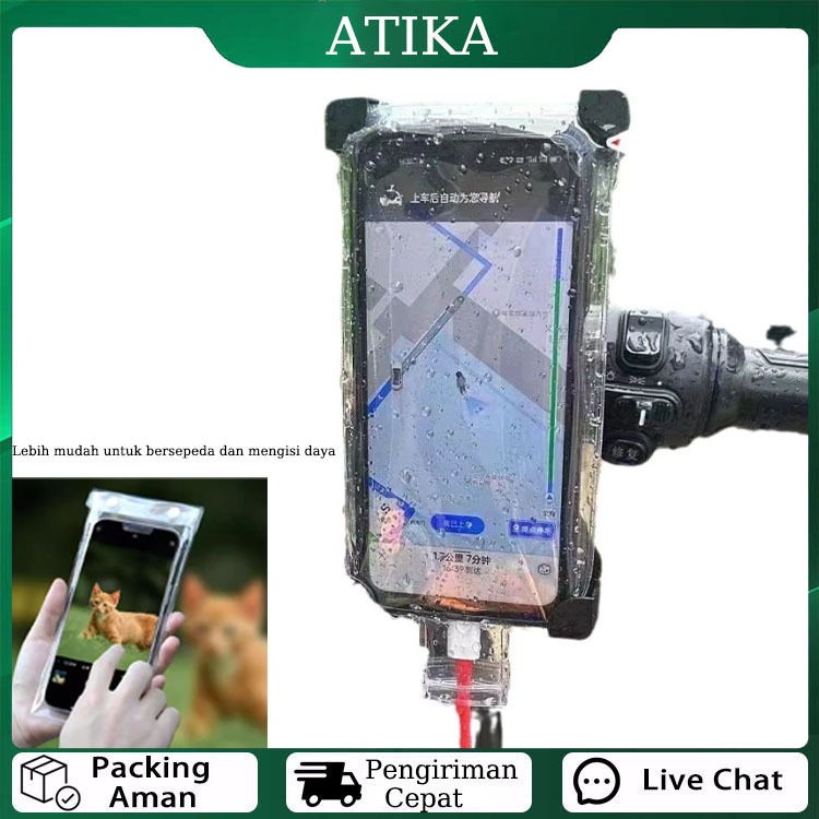 HP waterproof Tas hp motor anti air/Aman Anti Air Phone Holder Tas Motor/Holder Hp Motor Tas Waterpr
