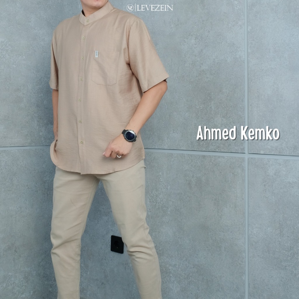 Ahmed Kemko Lengan Pendek  (Couple Luella Set) polo linen by Levezein