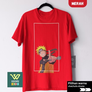 Kaos Anime Naruto Dewasa S–7XL Big Size Jumbo & Anak XS–XL | Baju Couple Keluarga Cotton Combed 24s 