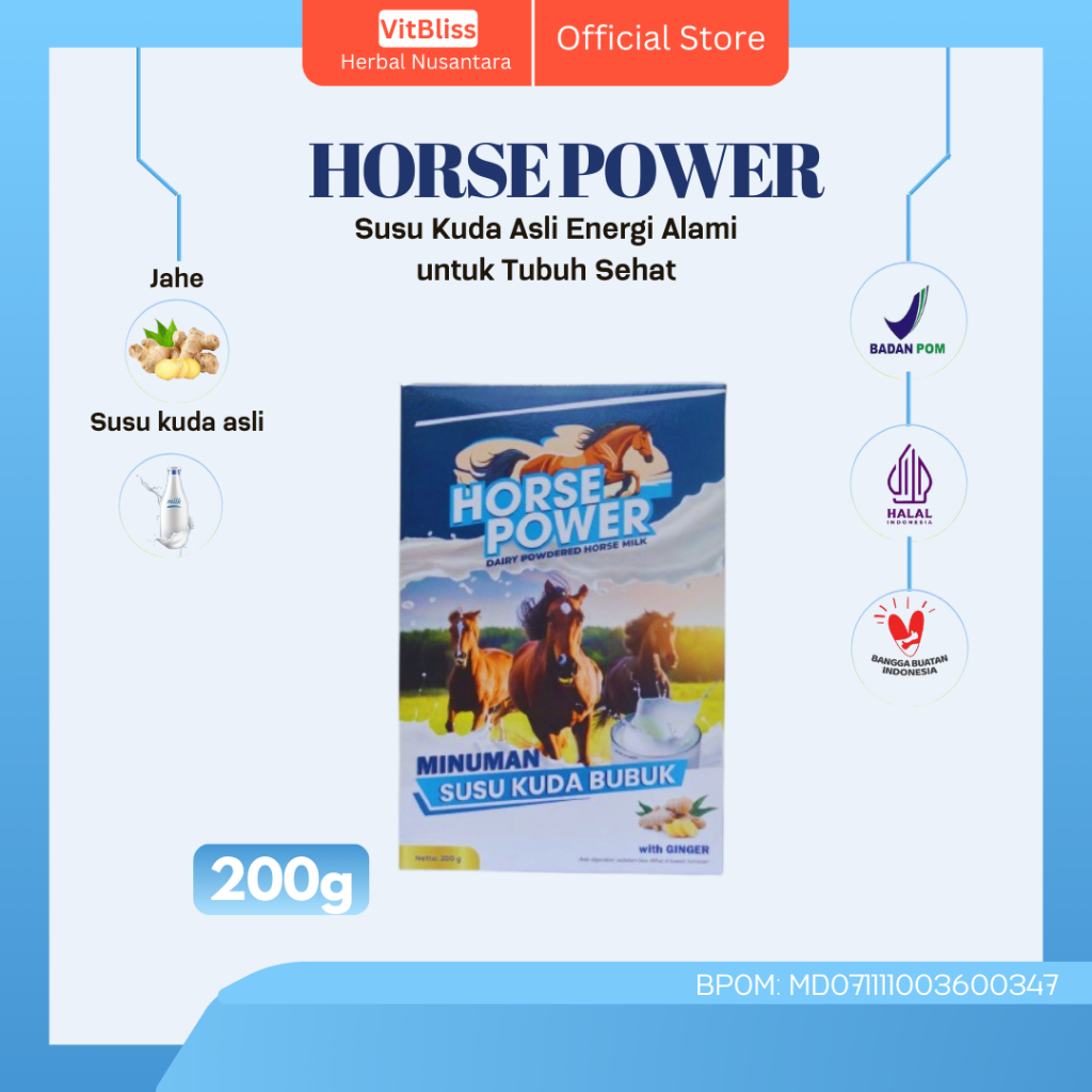 

HORSE POWER MILK / Susu kuda liar / susu kuda asli untuk amas urat, tulang dan nyeri sendi