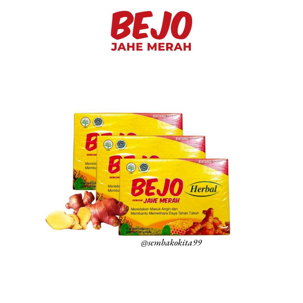 

BEJO Herbal Degan Jahe Merah || 1 Pak Isi 12 Sachet