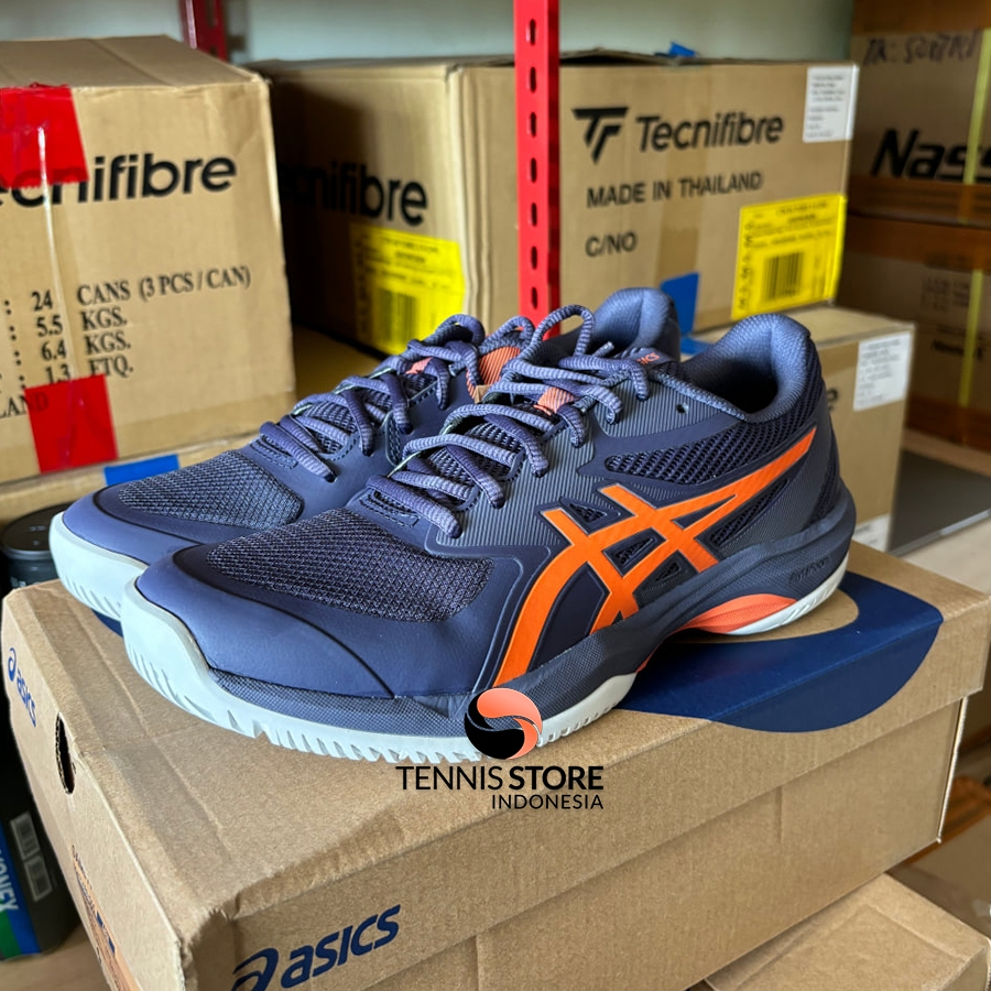 TERBARU Sepatu Tenis Asics GEL GAME FF / Indigo Fog Nova Orange