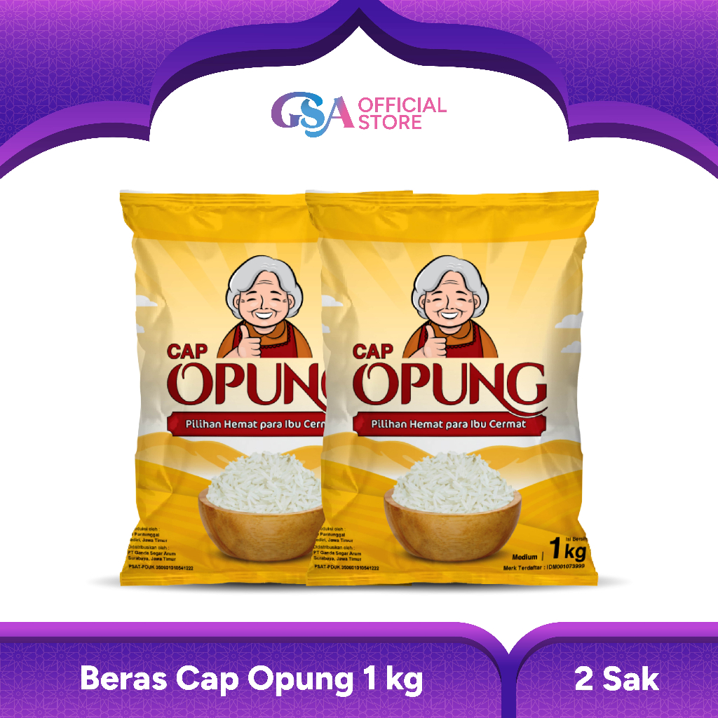 

[BUNDLING] Beras Opung 1kg x 2sak (1kg+1kg) Beras 2kg Murah Pulen Rendah Lemak Organik