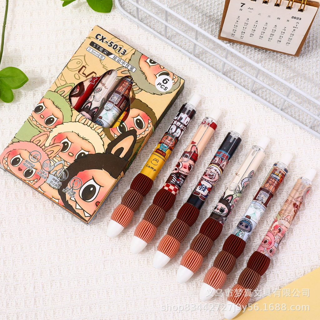 

PULPEN GEL LABUBU ISI 6 / PULPEN LABUBU / PULPEN GEL SET ISI 6