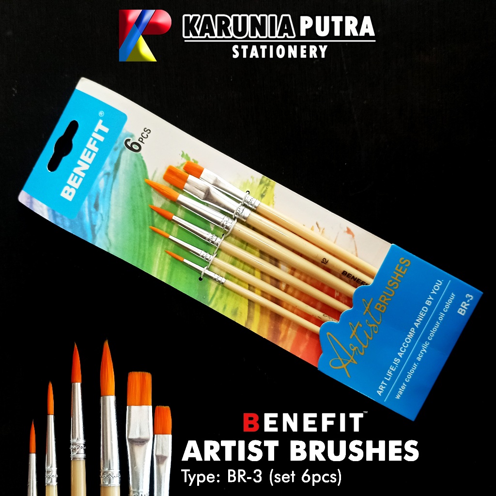 

Brush Kuas Lukis Cat Akrilik Air Benefit BR03 1pack