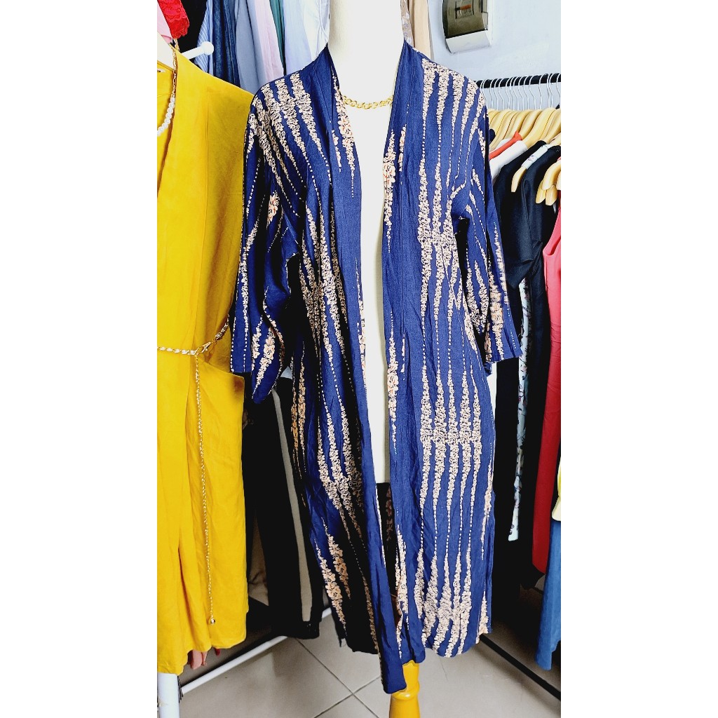 Outer Panjang Navy Biru Tua