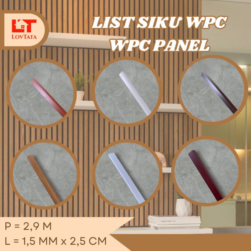 LT - LIST WPC DINDING LIST SIKU PENUTUP WPC WALL PANEL DAN TANGGA RUMAH / SUDUT SIKU WPC