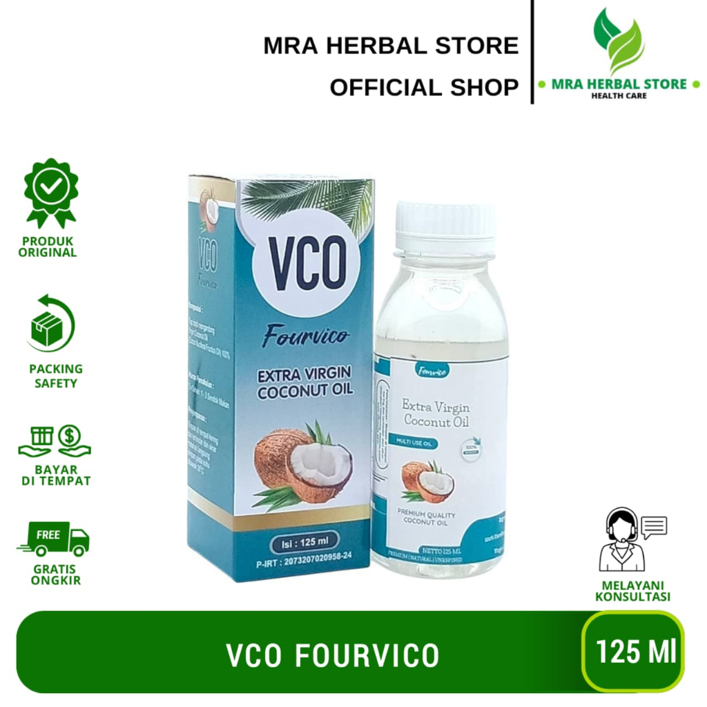 

VCO Fourvico | Extra Virgin Coconut Oil | Minyak Kelapa Murni - 125ml