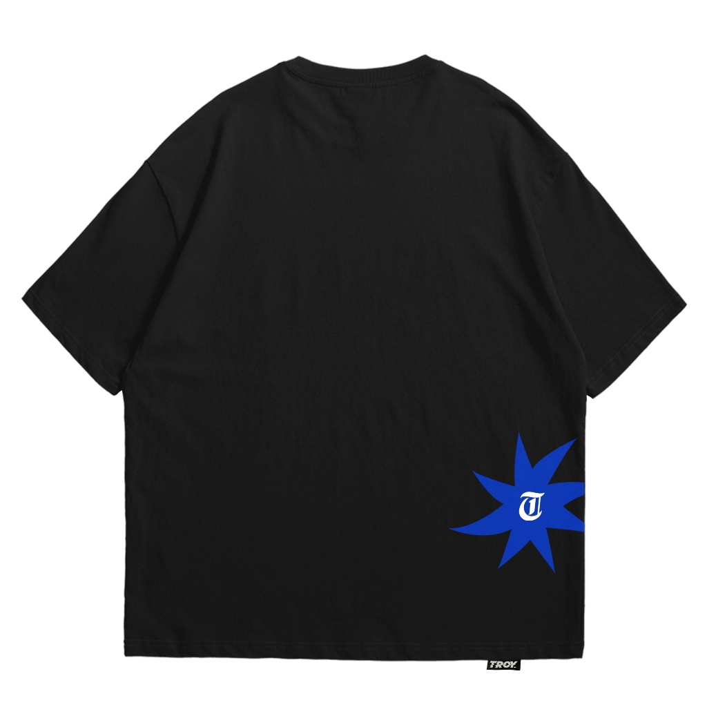 Troy Company Oversize Tshirt Black Armour Fearless - Kaos Oversize Hitam Lengan Pendek OVD 3015