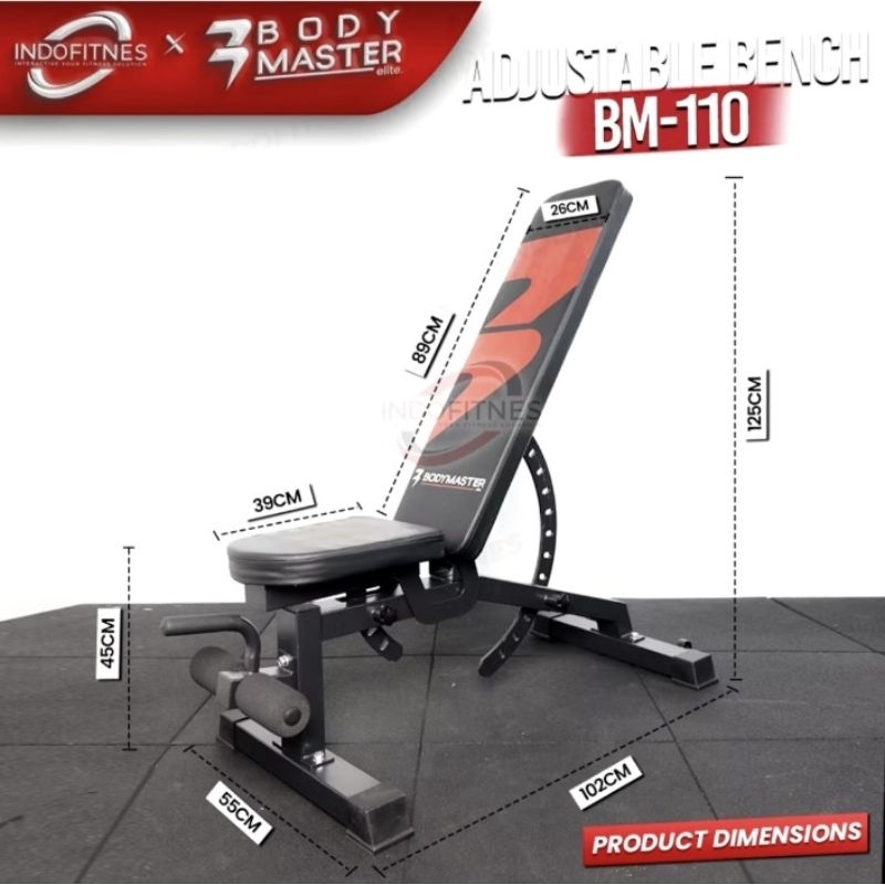 BODYMASTER Adjustable Bench BM-110 - Bangku Sit Up Fitnes Gym