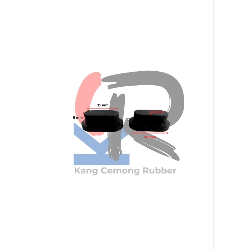 kaki karet Besi oval besi hollow 3x1