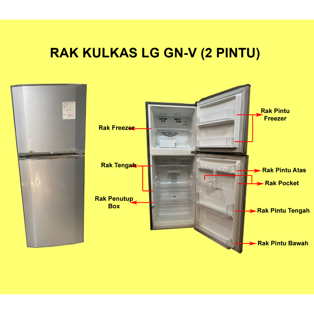Rak Kulkas LG-GNV 2 Pintu