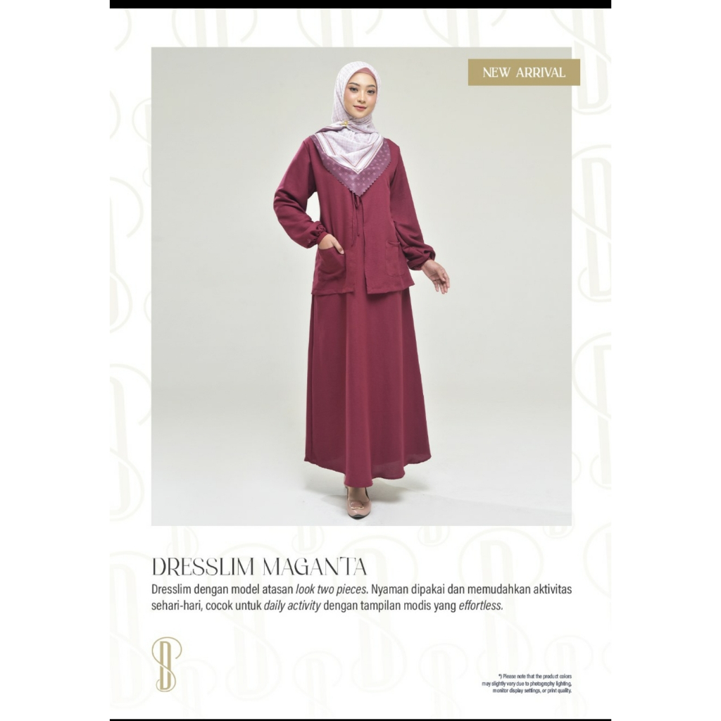 gamis wanita dresslim maganta rabbani original new 2025