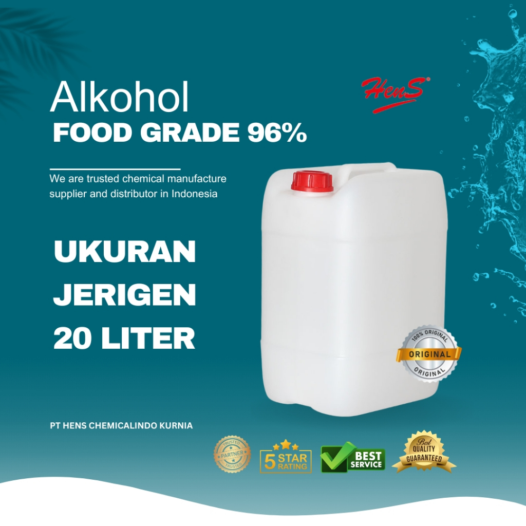 Alkohol Food Grade 96% Alkohol Food Grade 70% 20 LITER ORIGINAL