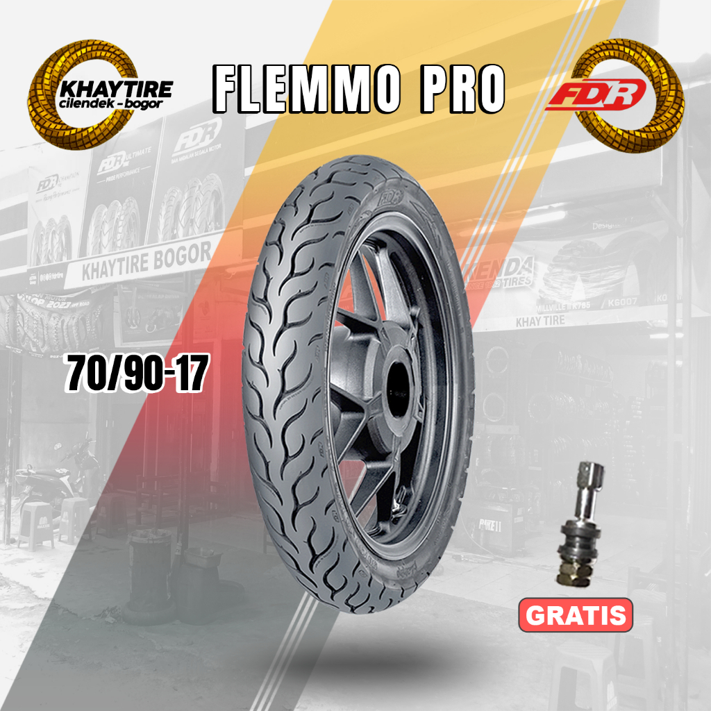 Sepasang/Satuan Ban Motor FDR FLEMMO PRO Ring 17 Tubeless