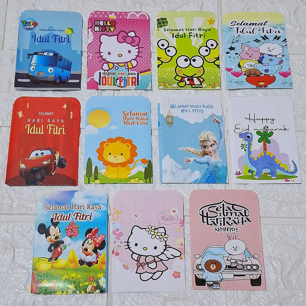 

Amplop Lebaran Idul Fitri Motif Kartun Karakter Lucu/Angpao Lebaran Idul Fitri