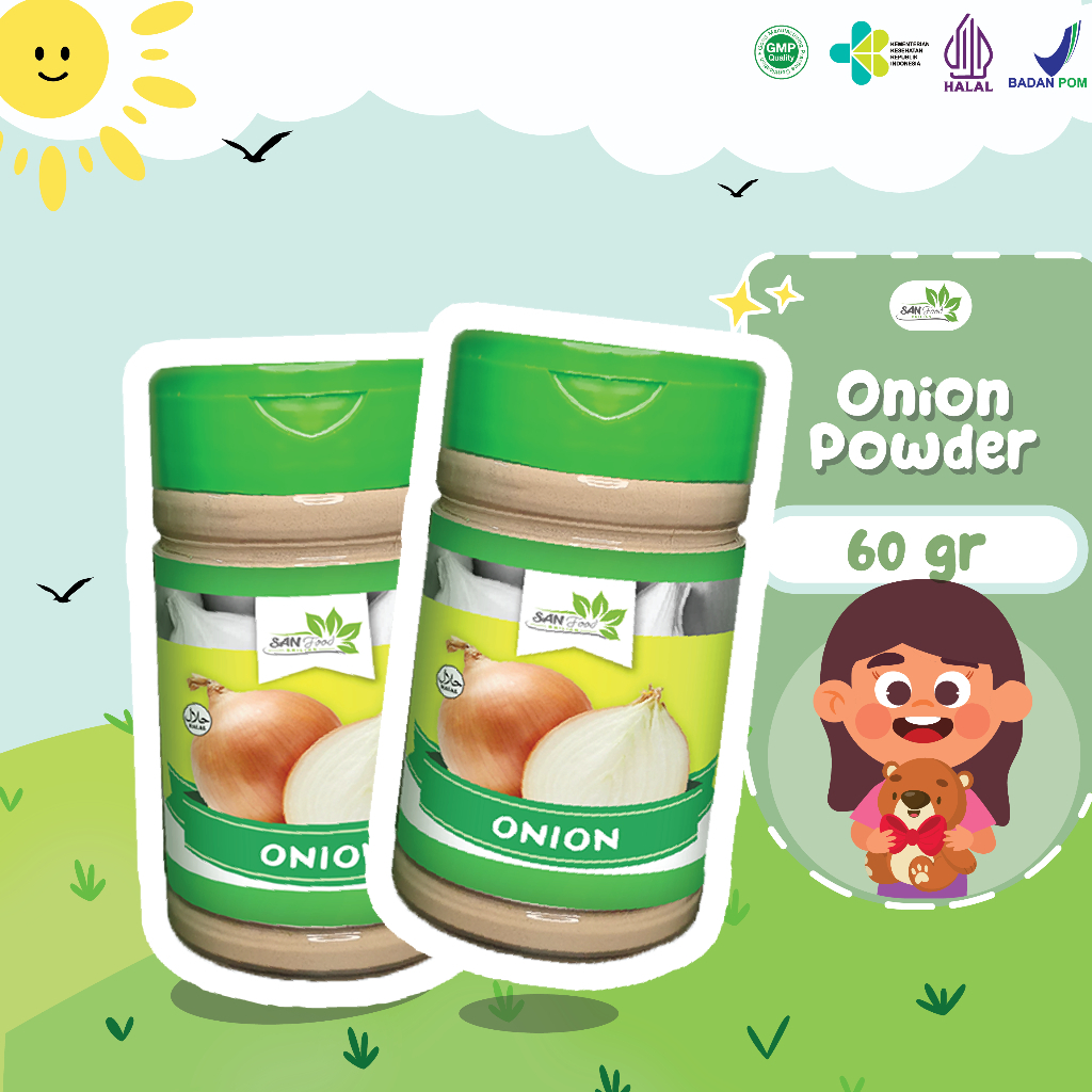 

Sanfood Indonesia Onion Powder 60gr Bubuk Bawang Bombay Non MSG Bumbu MPASI w22