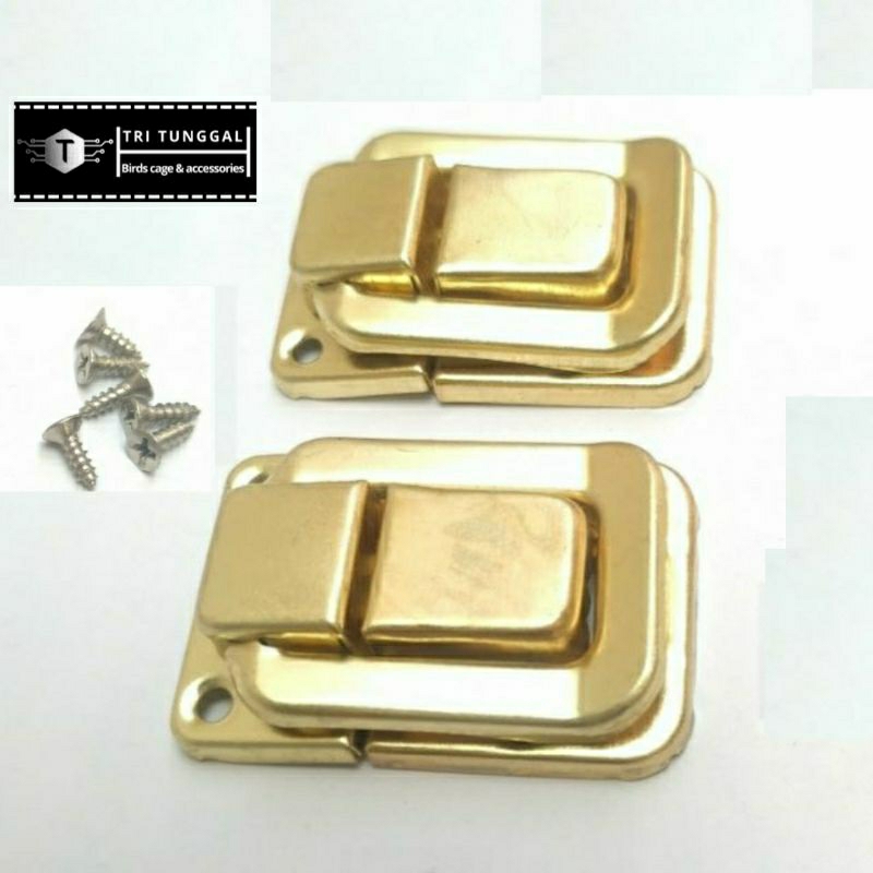 klem koper kotak+baut klem sangkar kandang burung aksesoris sangkar kandang burung