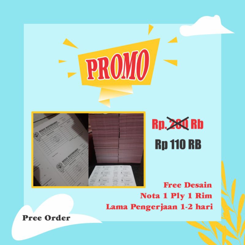 

nota custom nota ayam nota 1 ply nota murah