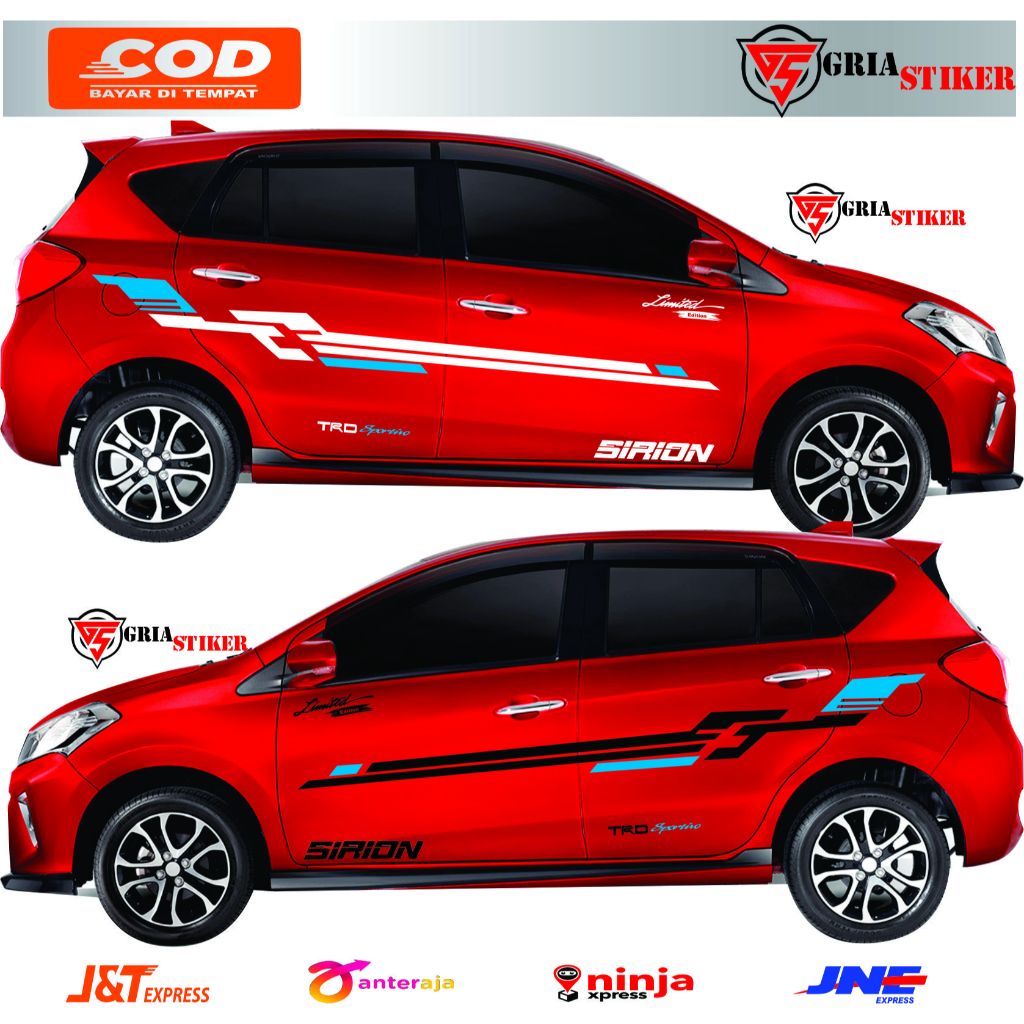 STICKER DAIHATSU SIRION AKSESORIS DAIHATSU SIRION SYTICKER PINTU SIRION