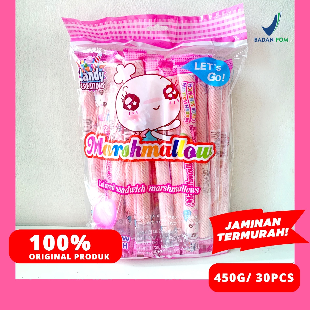 

RB MARSHMALLOW PANJANG CANDY CREATION 30PCS 450G