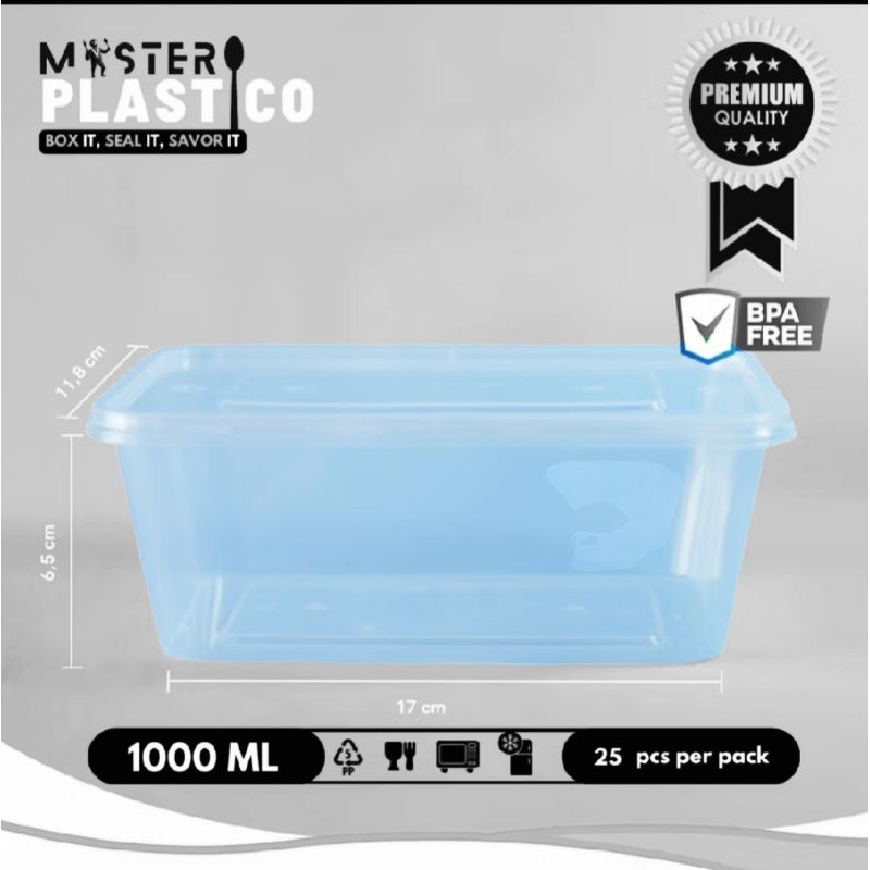 Thinwall Rectangular 1000ML.
