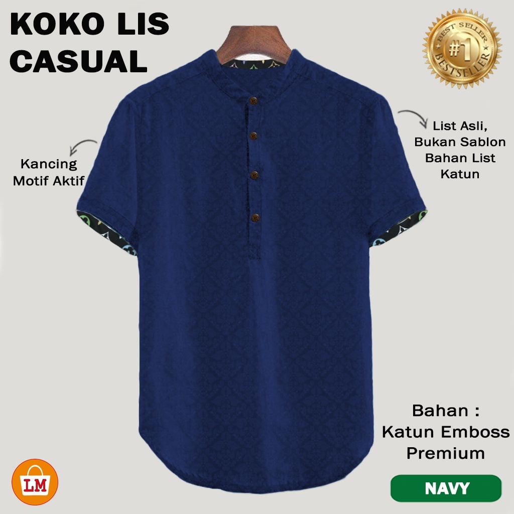 BAZAR - NEW 2025 BAJU KOKO KEMEJA KURTA MADINAH JUMBO KATUN PREMIUM LENGAN TANGAN PENDEK TERBARU LEB
