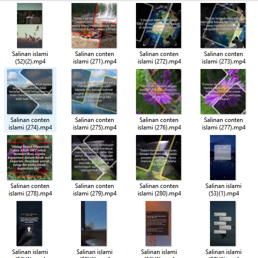 160+ Video Konten Islami | Siap Upload