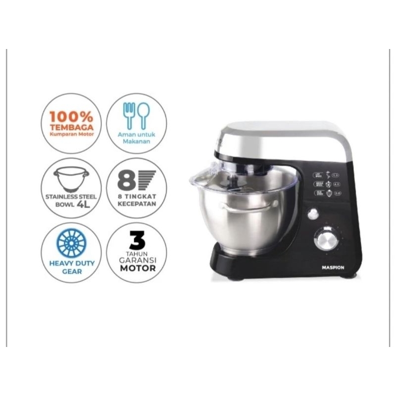 MASPION STAND MIXER STENLISH STEEL 4 LITER SM-400