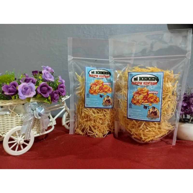 

siKeken keripik kentang mustofa 100% halal