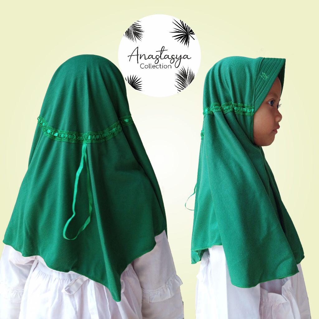 HIJAB INSTAN ANAK / JILBAB ANAK / KERUDUNG SEKOLAH INSTAN PREMIUM