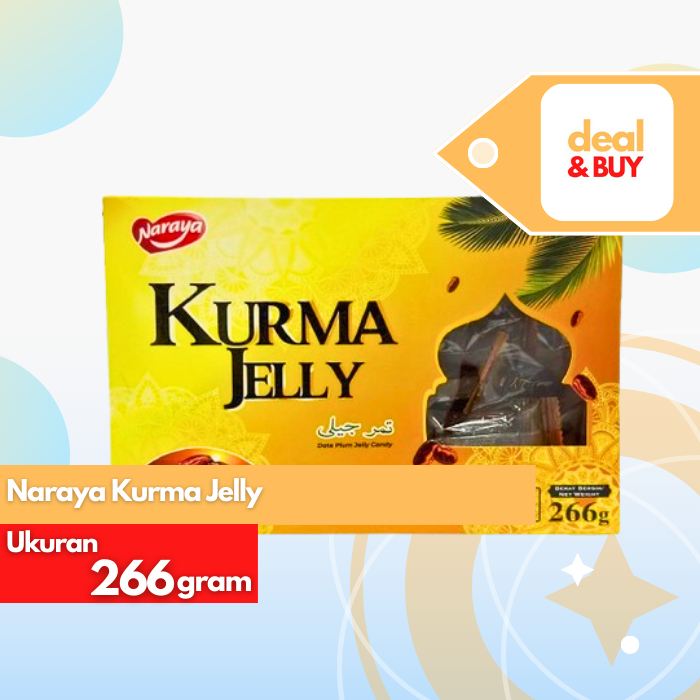 

Naraya Kurma Jelly Candy/ Permen Jelly rasa Kurma 266g