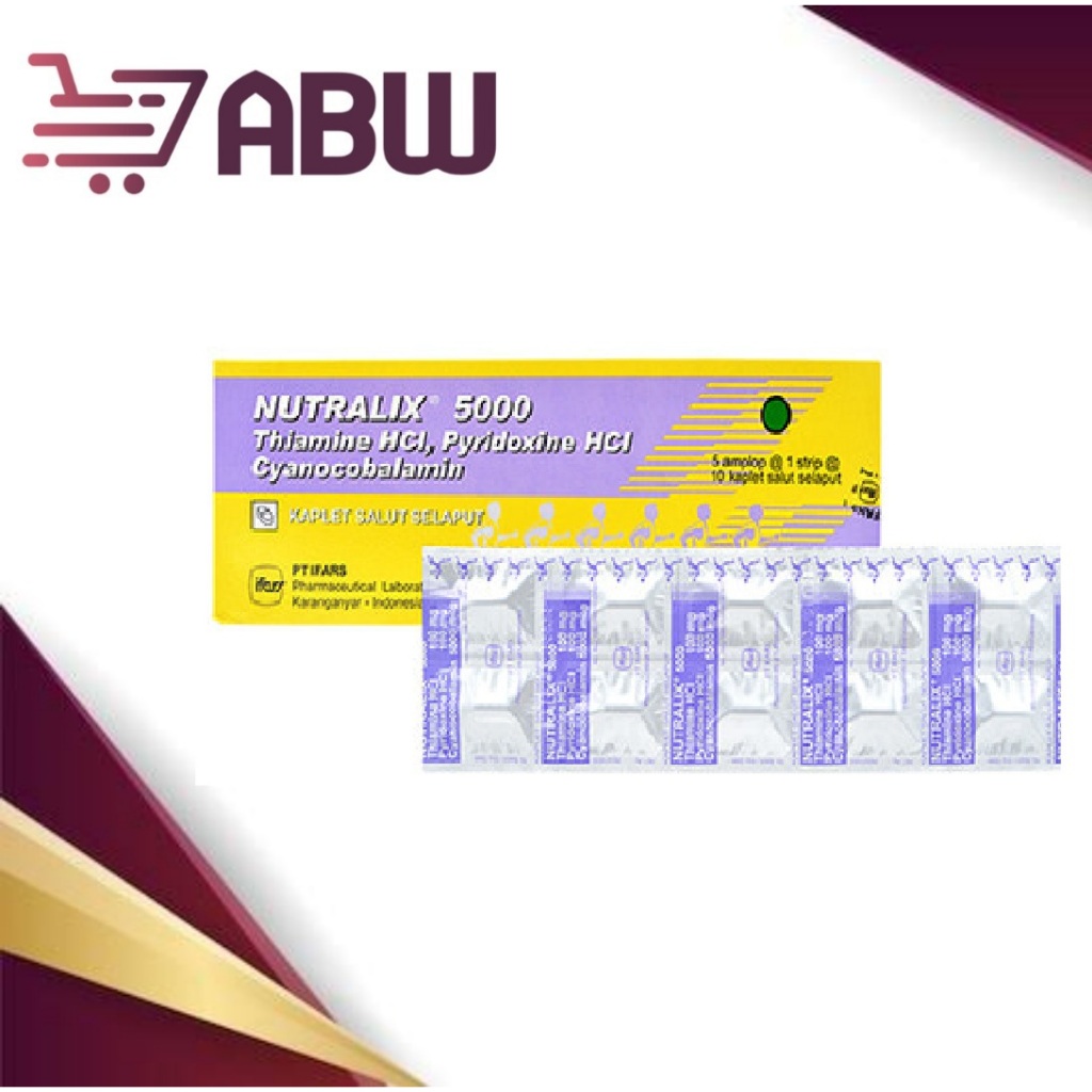 [A] Nutralix 5000 Kaplet Strip isi 10 Tablet - Meningkatkan Vitamin B [IFARS]
