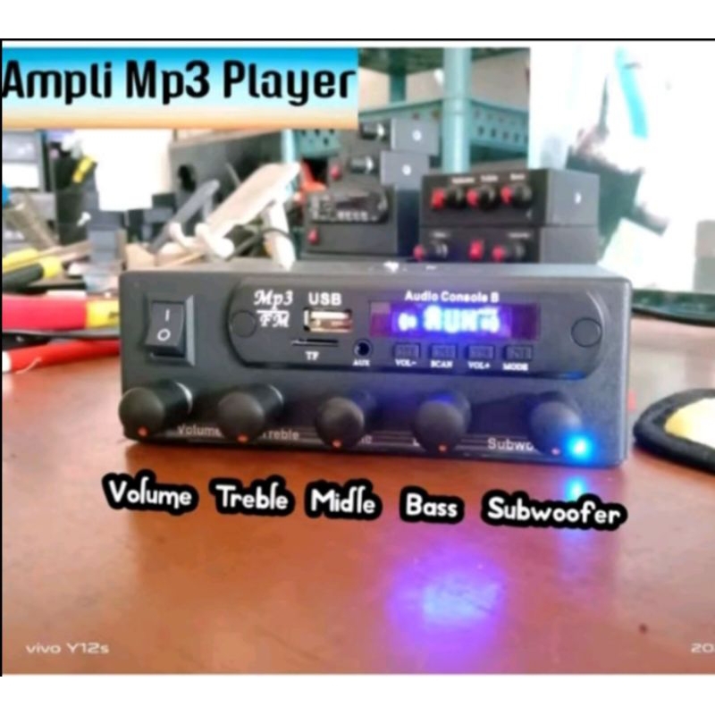 Ampli 12v mp3 player(Tone control+subwoofer)
