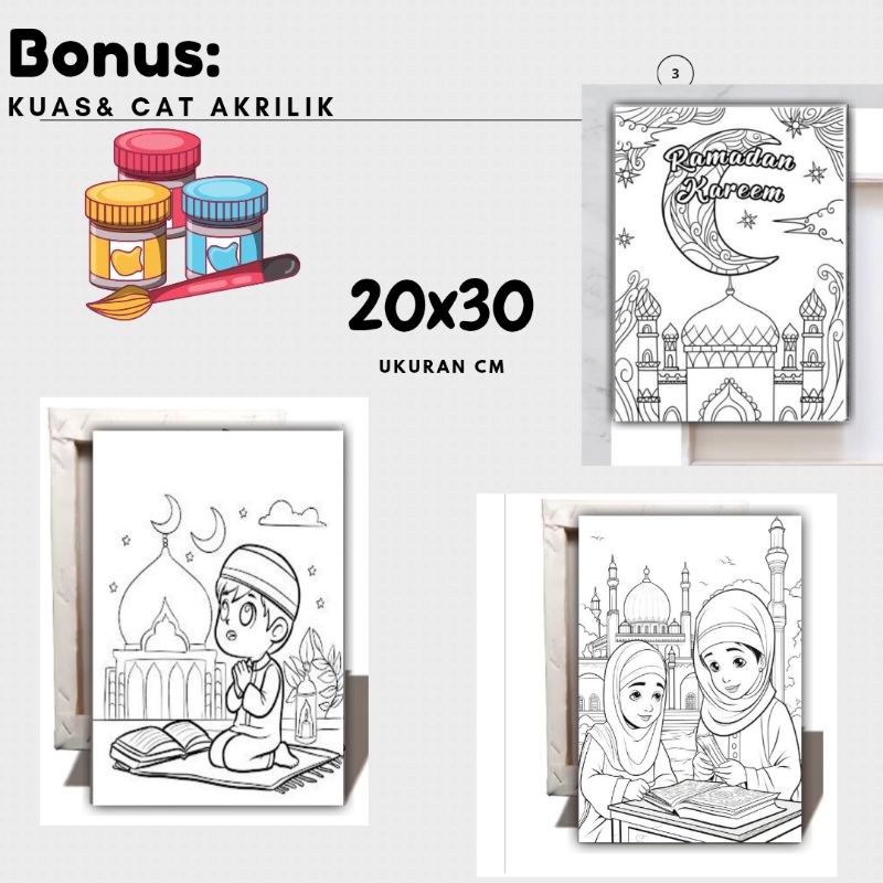 

Kanvas Lukis Sketsa Gambar Anak Soleh 20x30
